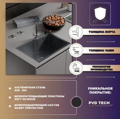 Мойка кухонная Roxen Simple 560220-60