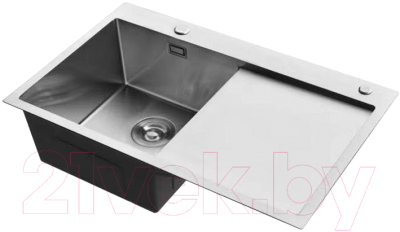 Мойка кухонная Roxen Vespa 560230-70L с коландером и дозатором (сатин)