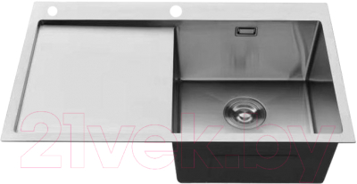 Мойка кухонная Roxen Vespa 560230-70R с коландером и дозатором (сатин) - фото