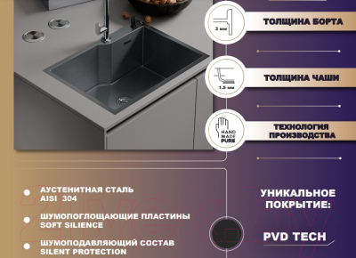 Мойка кухонная Roxen Simple 560220-55