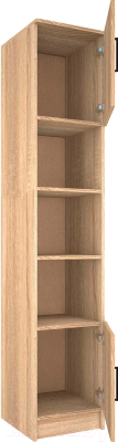Стеллаж МДК ПРС2 открытый с 2-мя дверцами 400x380x2020 (дуб сонома)