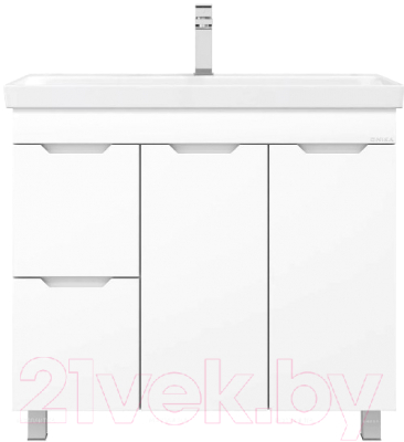 Тумба под умывальник Onika Айленд 90 / 109030 (с корзиной) - фото