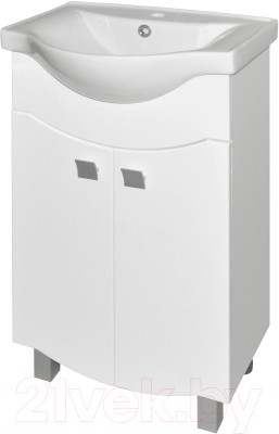 Тумба с умывальником Гамма 22оФ2/1-У 50 Базик-7050 (ручка) - фото