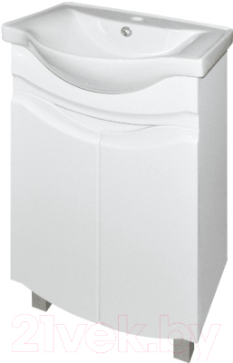 Тумба с умывальником Гамма 22оФ8/1-У 50 Базик-7050 (улыбка) - фото