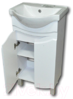Тумба с умывальником Гамма 22оФ8/1-У 50 Базик-7050 (улыбка)