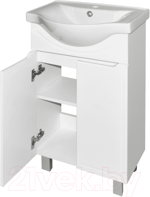 Тумба с умывальником Гамма 22оФ8/1-У 50 Базик-7050 (фрезеровка)