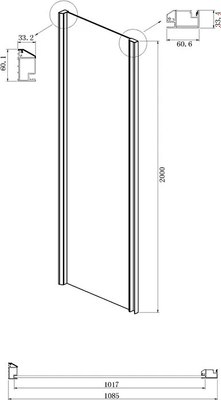 Душевой уголок Ambassador Intense 150x110x200 / 110022204IBB-110IBB