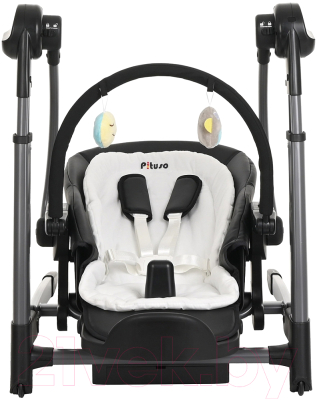 Стульчик для кормления Pituso Triola 3 в 1 / SG116 (Black Frame/Black)