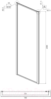 Душевой уголок Ambassador Elysium 80x80x200 / 111021102KX-80KX
