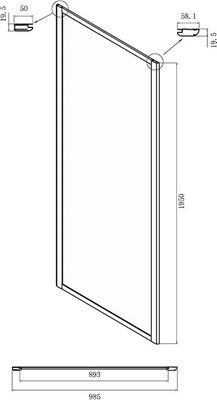 Душевой уголок Ambassador Forsa 100x100x195 / 17021101NX-100NX