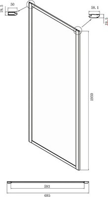 Душевой уголок Ambassador Forsa 100x70x195 / 17021101NX-70NX
