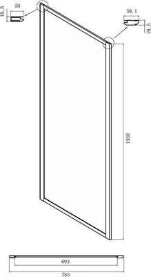 Душевой уголок Ambassador Forsa 100x80x195 / 17021101NX-80NX