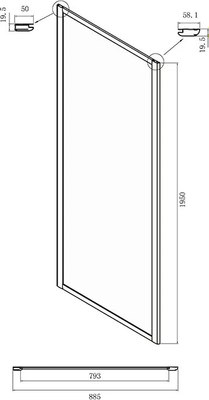 Душевой уголок Ambassador Forsa 100x90x195 / 17021101NX-90NX