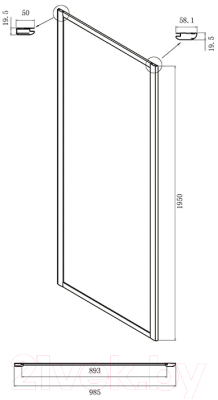 Душевой уголок Ambassador Forsa 130x100x195 / 17021104NX-100NX