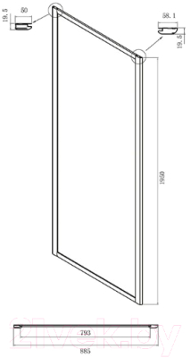 Душевой уголок Ambassador Forsa 130x90x195 / 17021104NX-90NX