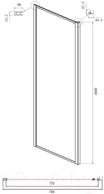 Душевой уголок Ambassador Forsa 160x80x200 / 17021111AX-80AX