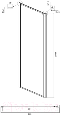 Душевой уголок Ambassador Forsa 100x80x200 / 17021116AX-80AX