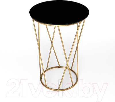 Журнальный столик РасГар Престиж Аллюр (золото/черное стекло)