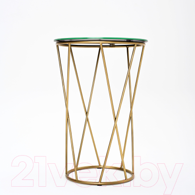 Журнальный столик РасГар Престиж Аллюр (золото/черное стекло)