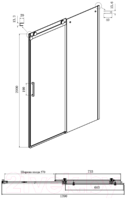 Душевой уголок Ambassador Benefit 140x110x200 / 19021203HB-110HB