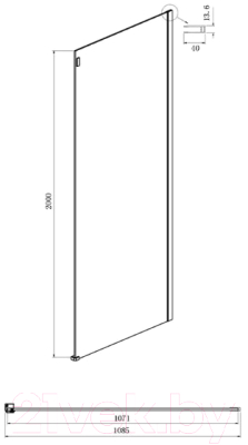 Душевая стенка Ambassador Benefit 110x200 / 110HBB