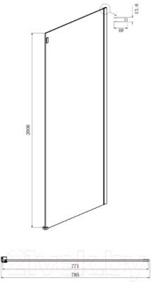 Душевая стенка Ambassador Benefit 80x200 / 80HBB