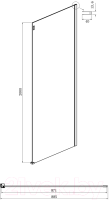 Душевая стенка Ambassador Benefit 90x200 / 90HX