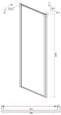 Душевая стенка Ambassador Elysium 100x200 / 100KX