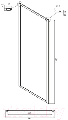 Душевая стенка Ambassador Forsa 80x195 / 80NX
