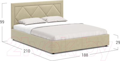 Двуспальная кровать Moon Trade 1255 / К004461