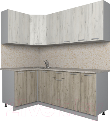 Готовая кухня Интерлиния Мила Лайт 1.2x2.0 - фото