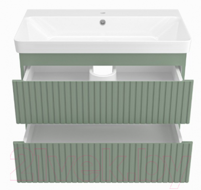 Тумба под умывальник Brevita Victory 80 / VIC-09080-0802Я (зеленый матовый)