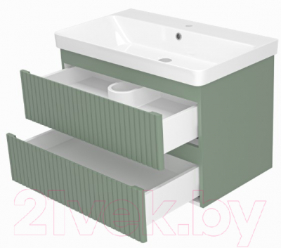 Тумба под умывальник Brevita Victory 80 / VIC-09080-0802Я (зеленый матовый)