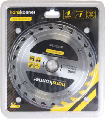 Пильный диск Hanskonner H9022-190-30/20-24