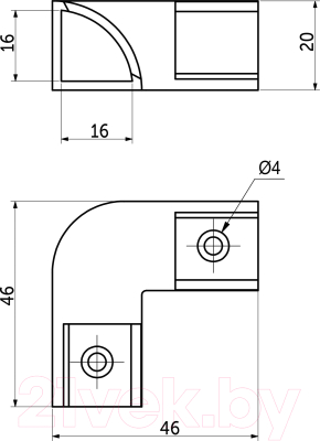 Угол профиля для светодиодной ленты AKS Orion-1616C