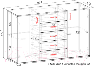 Тумба Мебель-Класс Мюнхен (венге/ясень шимо светлый)
