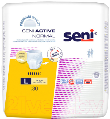 Трусы впитывающие для взрослых Seni Active Normal Large - фото