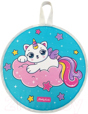 Санки-ледянка Moby Kids С принтом Котик / 582506 - фото