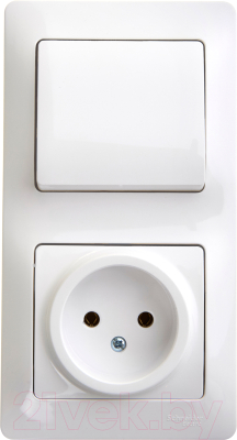 Блок выключатель+розетка Schneider Electric Glossa GSL000160 - фото