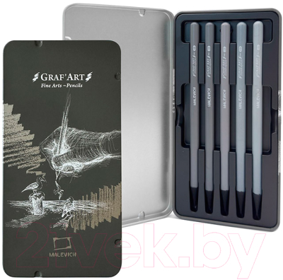 Набор угольных карандашей Малевичъ GrafArt Pro / 197317 - фото