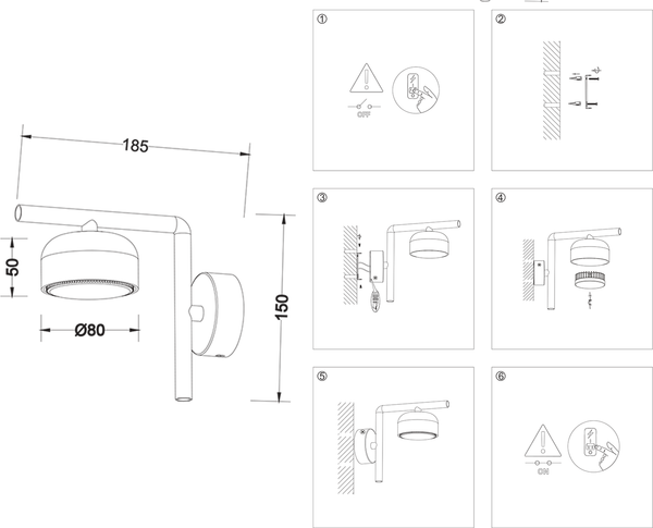 Бра Ambrella TN71044 BK