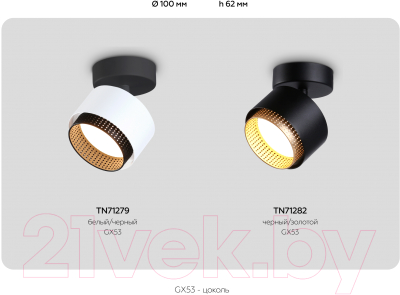 Спот Ambrella TN71282 BK/GD