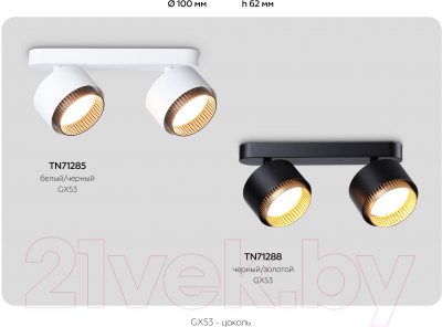 Спот Ambrella TN71285/2 WH/BK