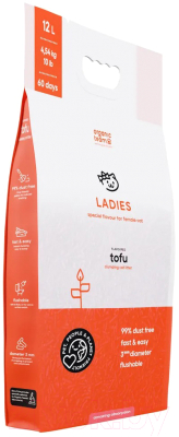 Наполнитель для туалета Organic Team Tofu Ladies комкующийся