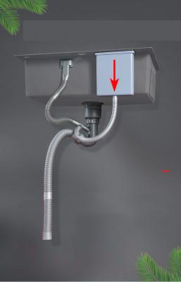 Мойка кухонная Avina Zepein Professional PVD D6550HD (графит)