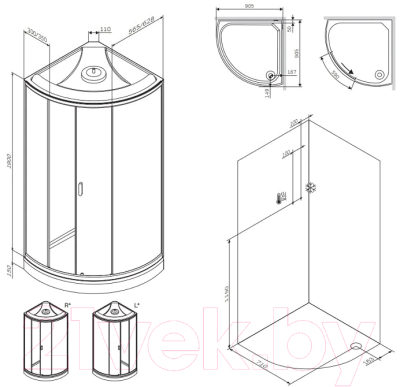 Душевая кабина AM.PM X-Joy W88C-401-090WT