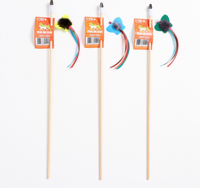 Игрушка для кошек Пижон Фетровая бабочка с норкой и лентами