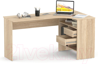 Компьютерный стол Сокол-Мебель СПМ-25 (правый, дуб сонома)