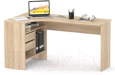 Компьютерный стол Сокол-Мебель СПМ-25 (левый, дуб сонома)