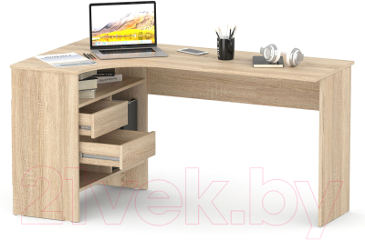 Компьютерный стол Сокол-Мебель СПМ-25 (левый, дуб сонома)